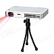 MOV298D LED Projector w/ Internal 8GB Memory / TF Slot / HDMI / AV / VGA / TV - White + Silver