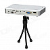 MOV298D LED Projector w/ Internal 8GB Memory / TF Slot / HDMI / AV / VGA / TV - White + Silver