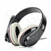 SADES SA-701 Headphones w/ Microphone + Volume Control for PC - Black (3.5mm Plug / 200cm-Cable)