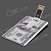 100 US Dollar Style USB Flash Drive - White + Grey (8GB)