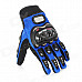 PRO-BIKER MCS-01A Motorcycle Racing Full-Finger Protective Gloves - Blue + Black (Size M / Pair)