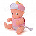 ALEESHA Cute Vinyl Baby Doll w/ Sound Effect - Pink (3 x LR44 )