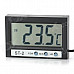 9D06-ST-2 2.0" LCD Digital Dual-Way Vehicle Thermometer w/ Sensors / Clock - Black (1 x LR44)