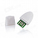 Mini USB 2.0 TF Card Reader - White + Orange