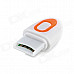 Mini USB 2.0 TF Card Reader - White + Orange