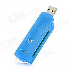 SSK SCRS028 USB 2.0 CompactFlash CF Card Reader - Blue