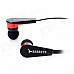 BSBESTE BSB-168 Flat In-Ear Earphones w/ Microphone - Black + Red (3.5mm Plug / 120cm)