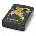 Scorpion Pattern Zinc Alloy Oil Lighter - Black