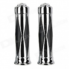 25mm / 1.0" Skull Style Motorcycle Aluminum + Rubber Handle Grip Covers (2 PCS)