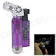 593B Jet Torch Style Butane Gas Windproof Lighter - Purple