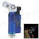 593B Jet Torch Style Butane Gas Windproof Lighter - Blue