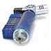 593B Jet Torch Style Butane Gas Windproof Lighter - Blue