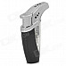 HONEST 1# Butane Gas Stainless Steel Windproof Lighter - Black + Silver