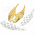 3D Angel Wing Shaped Car Decoration Sticker - Golden (Pair)