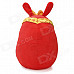 TongYu A0040 Cute Lucky Rabbit Style PP Cotton + Plush Toy - Red + Yellow