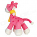 Cute Giraffe Style Doll Toy - Pink + White