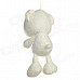 Cute Polar Bear Style Plush Doll Toy w/ Suction Cup - White