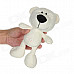 Cute Polar Bear Style Plush Doll Toy w/ Suction Cup - White