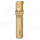 Stylish Stainless Steel Butane Gas Windproof Lighter - Goldenrod