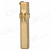 Stylish Stainless Steel Butane Gas Windproof Lighter - Goldenrod