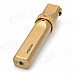 Stylish Stainless Steel Butane Gas Windproof Lighter - Goldenrod