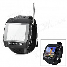 SP-WTV01 Multi-Functional 1.8" TFT Wrist Watch TV Player w/ FM - Black