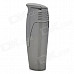 Windproof Stainless Steel Butane Gas Lighter - Silver Grey