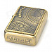 Roulette Wheel and Betting Board Pattern Zinc Alloy Fuel Oil Lighter - Golden