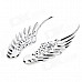 3D Angel's Wings Shaped Stainless Steel Car Decoration Sticker - Silver (2 PCS)