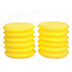 Car Washable Wax Sponge Polishing Pad Cleaner - Yellow (12 PCS)