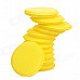 Car Washable Wax Sponge Polishing Pad Cleaner - Yellow (12 PCS)