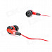 EV-2085SL Stylish Flat Cable Stereo In-Ear Earphones - Black + Red (3.5mm Plug / 130cm)