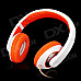 Kanen MC-780 Stylish Game Headphone w/ External Microphone - White + Orange (3.5mm Plug / 120cm)