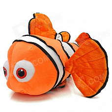 Cute Fish Style Soft Plush + PP Cotton Toy - Orange + White + Black