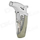 HONEST 1# Butane Gas Jet Windproof Lighter - Champagne + Silver