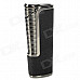 Stainless Steel Blue Flame Windproof Butane Jet Lighter - Black