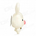 Cartoon Suction Cup Pig Nose Rabbit Toy - White + Pink