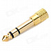6.35mm Male to 3.5mm Female Audio Jack Adapters - Golden (5 PCS)