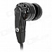 LX-3303 Stylish Flat Cable Mega Bass In-Ear Earphones - Black (3.5mm Plug / 120cm)