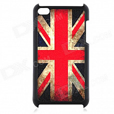 British Flag Pattern Protective Plastic Back Case for Ipod Touch 4 - Red