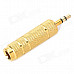 3.5mm Male to 6.35mm Female Audio Connection Adapters - Golden (5 PCS)