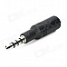 3.5mm 4-Conductor (TRRS) Male to Female Audio Adapter - Black + Silver (5 PCS)