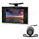 2-in-1 2.4GHz Wireless Camera + 3.5" LCD Car Vehicle Rearview Mirror Monitor Set - Black + Silver