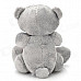 Cute Bear Tatty Teddy Holding Love Heart Short Plush Doll Toy - Grey + Red