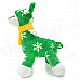 Cute Giraffe Style Short Plush Doll Toy - Green + White + Yellow