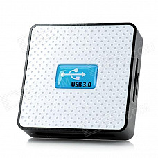 U30CR Super Speed USB 3.0 6-in-1 SD / TF / CF / XD / MS / M2 Card Reader - White + Black + Blue