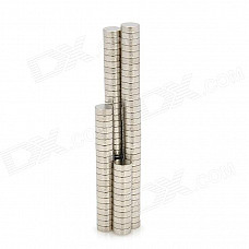 YSDX-653 1mm Neodymium Magnet Circular Cylinder DIY Puzzle Set - Silver (100 PCS)