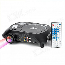 TS-3680 Portable DVD Home Theater Projector w/ SD / Speaker - Black + Silver