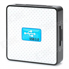 HD-58 USB 3.0 SD / TF / CF / MS / M2 / XD Card Reader - White + Blue + Black