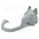 cbx1502 Cute PP Cotton + Plush Long Nose Elephant Toy - Grey